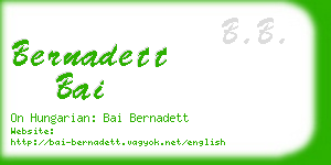 bernadett bai business card